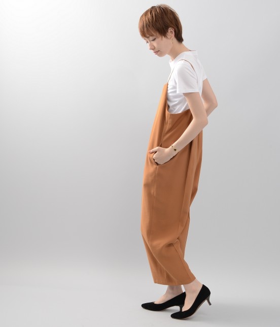 LE JUN ツイルオーバーサロペットパンツ