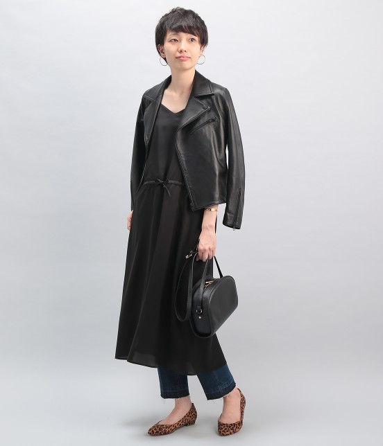 LE JUN レザーライダースジャケット