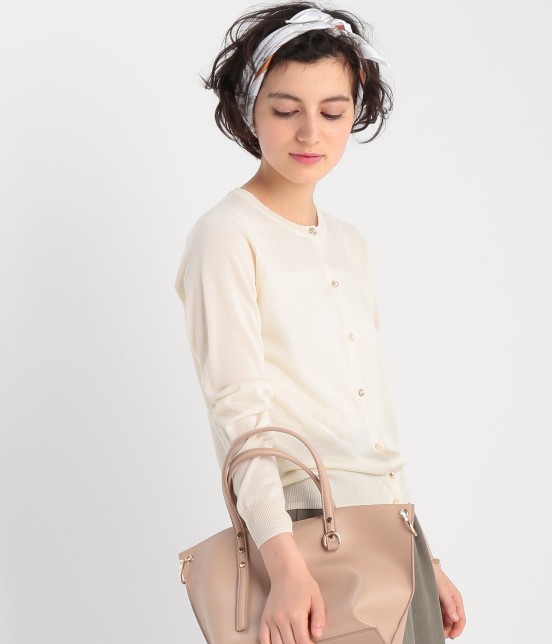 ViS 色々ボタンクルーネックカーディガン