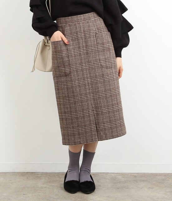 Check Pocket Skirt