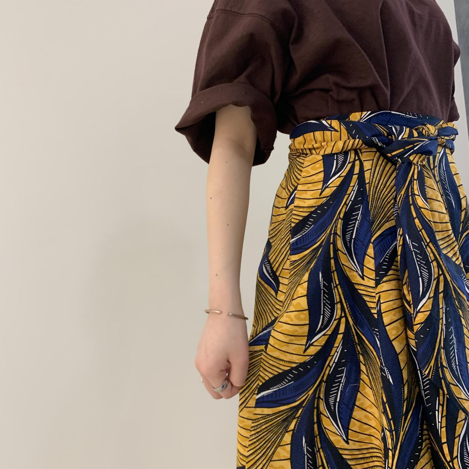 アフリカン柄ターバンベルト付スカート | STAFF OUTFIT | ADAM ET ROPE  